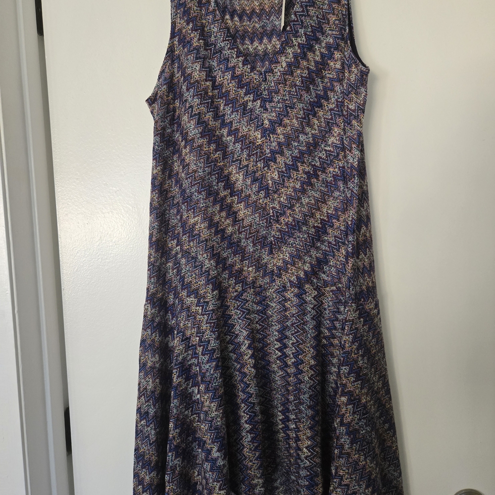 Vintage Maeve Anthropologie Multicolor Chevron Dress